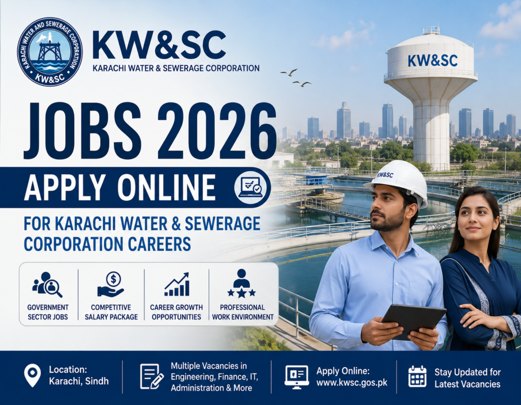 KW&SC Jobs 2026 – Apply Online for Karachi Water & Sewerage Corporation Careers
