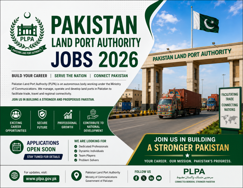 Pakistan Land Port Authority Jobs 2026– Apply Now for Latest Vacancies