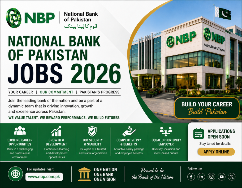National Bank of Pakistan Jobs 2026– Apply for Multiple Vacancies