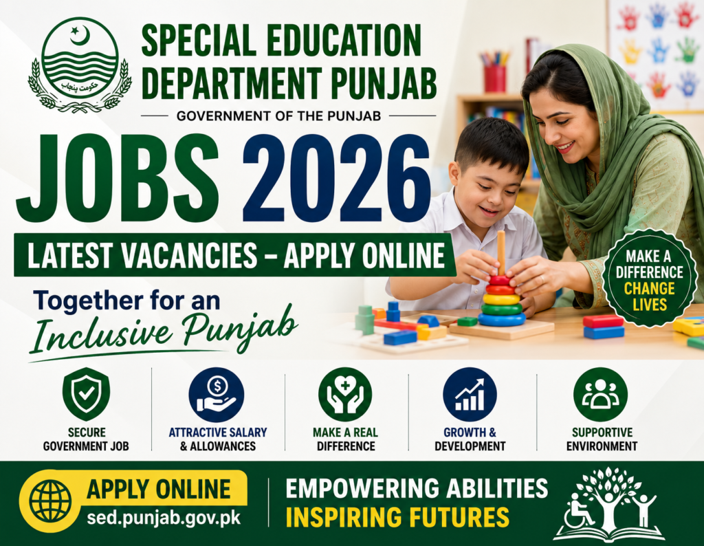 Special Education Department Punjab Jobs 2026 – Latest Vacancies