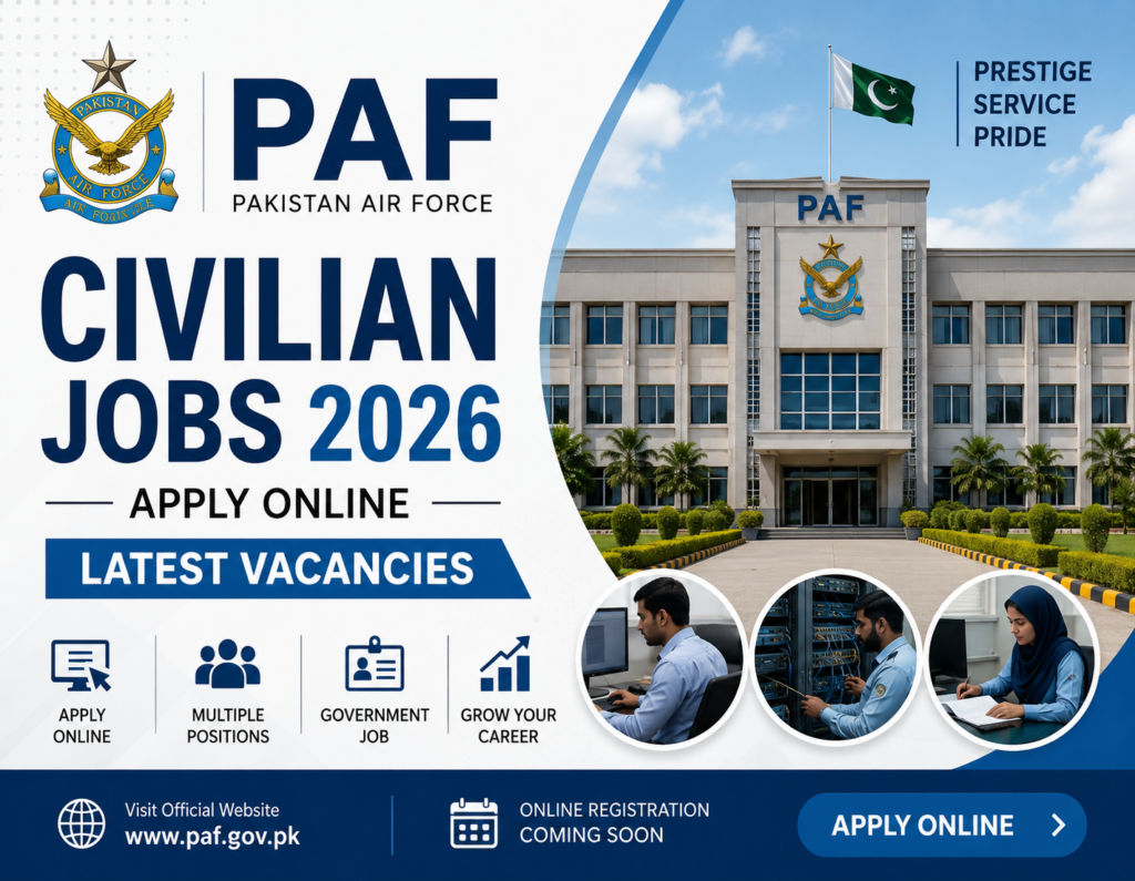 PAF Civilian Jobs 2026-Apply Online | Latest Vacancies